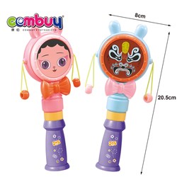CB869735 CB869736 - Beijing opera face kids drum stick plastic rattle baby toy
